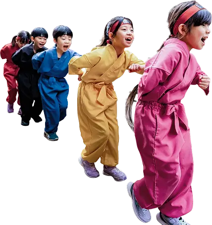 Photos of children enjoying the attractions