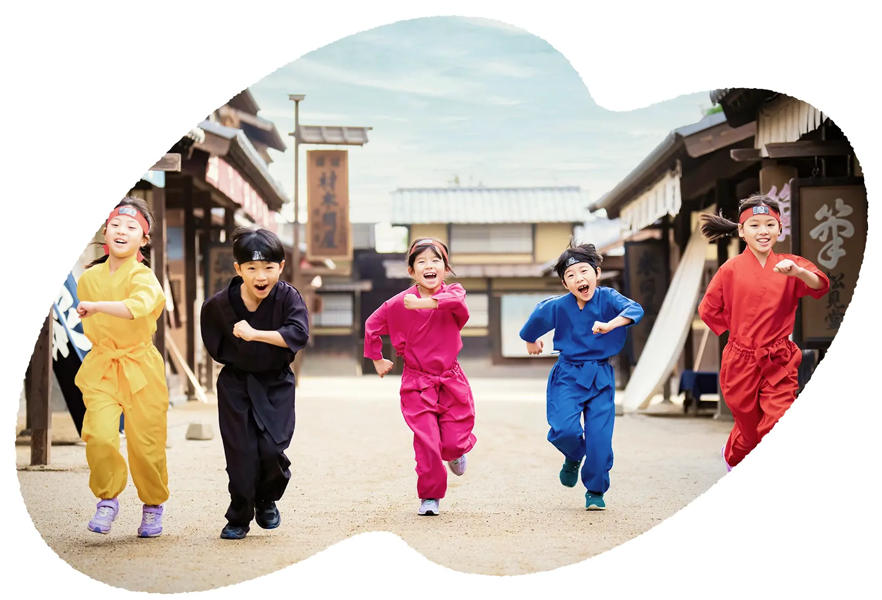 Children in ninja costumes
