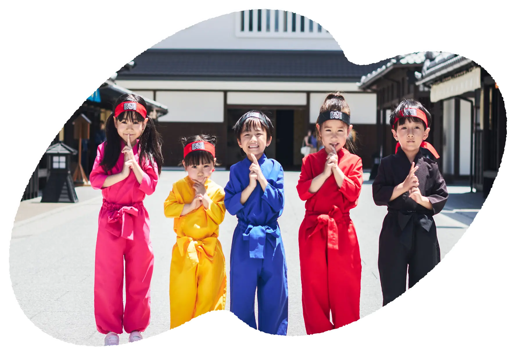 Children in ninja costumes