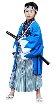 Children dressed in ninja costumes
