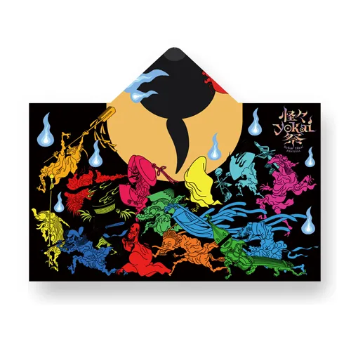 Kyoto YOKAI Festival Hooded Towel